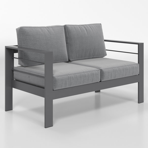 Latitude Run® Outdoor Aluminum Loveseat & Reviews Wayfair